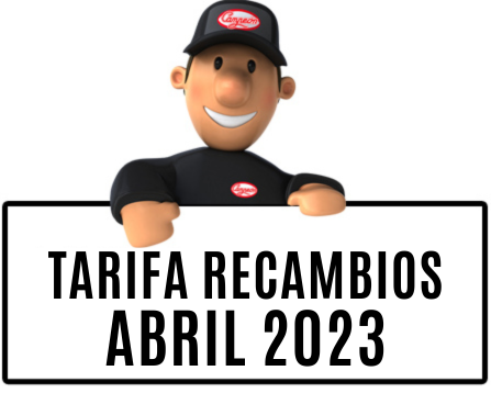 Tarifa recambios 2022